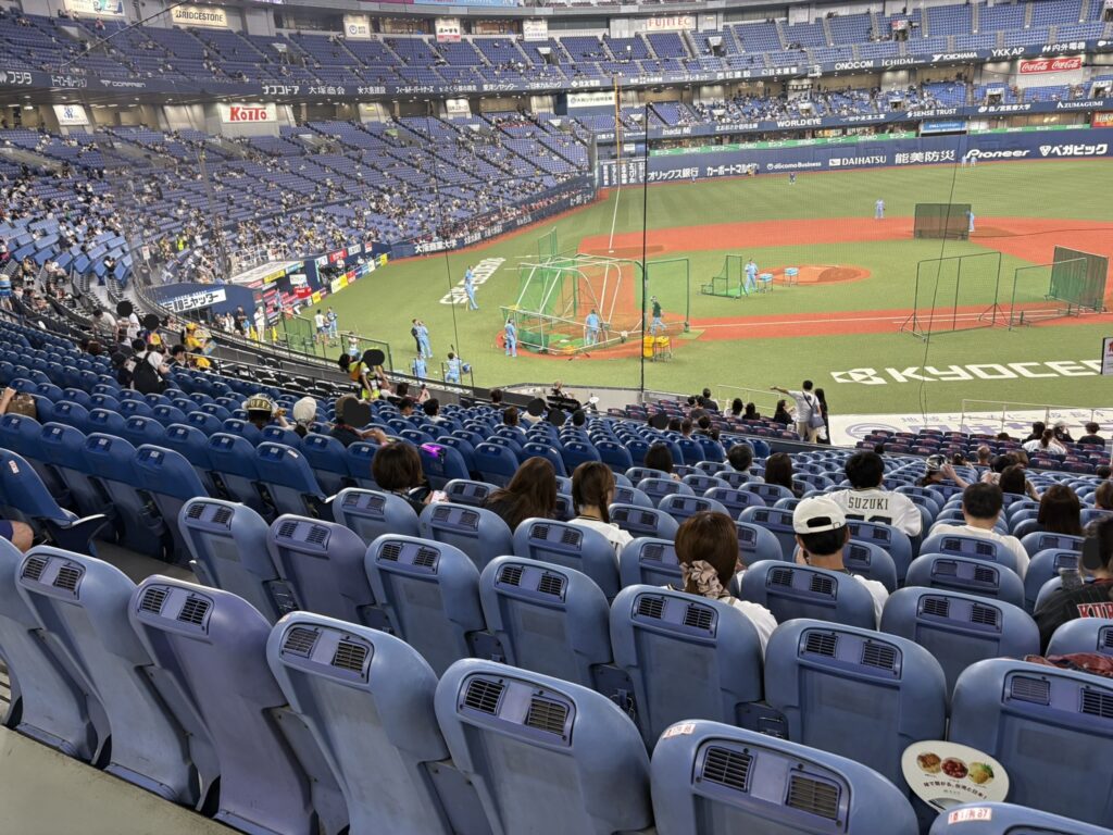 京セラのバックネット裏の座席