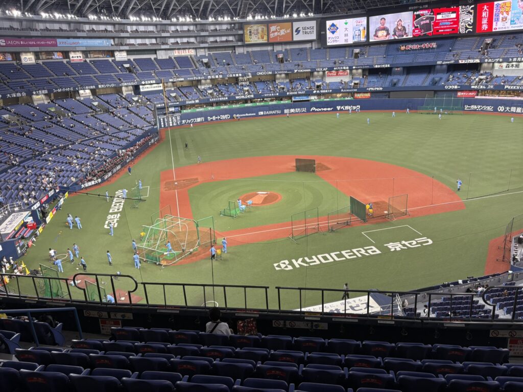 京セラバックネット裏上段からの見え方
