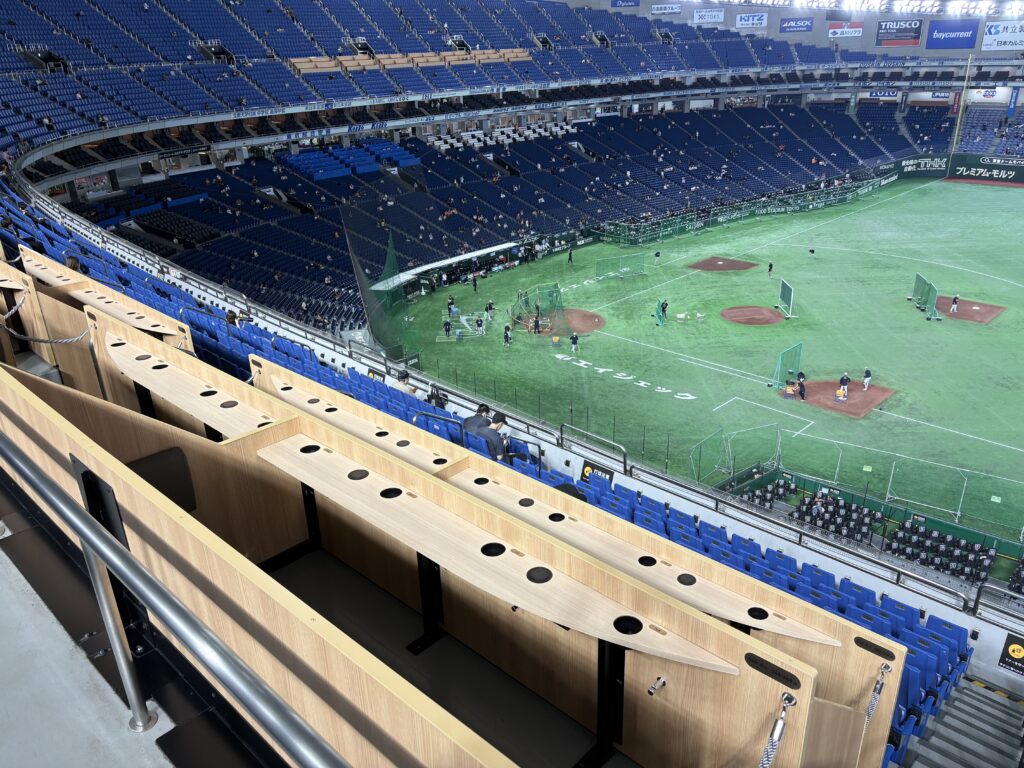東京ドームカウンター席